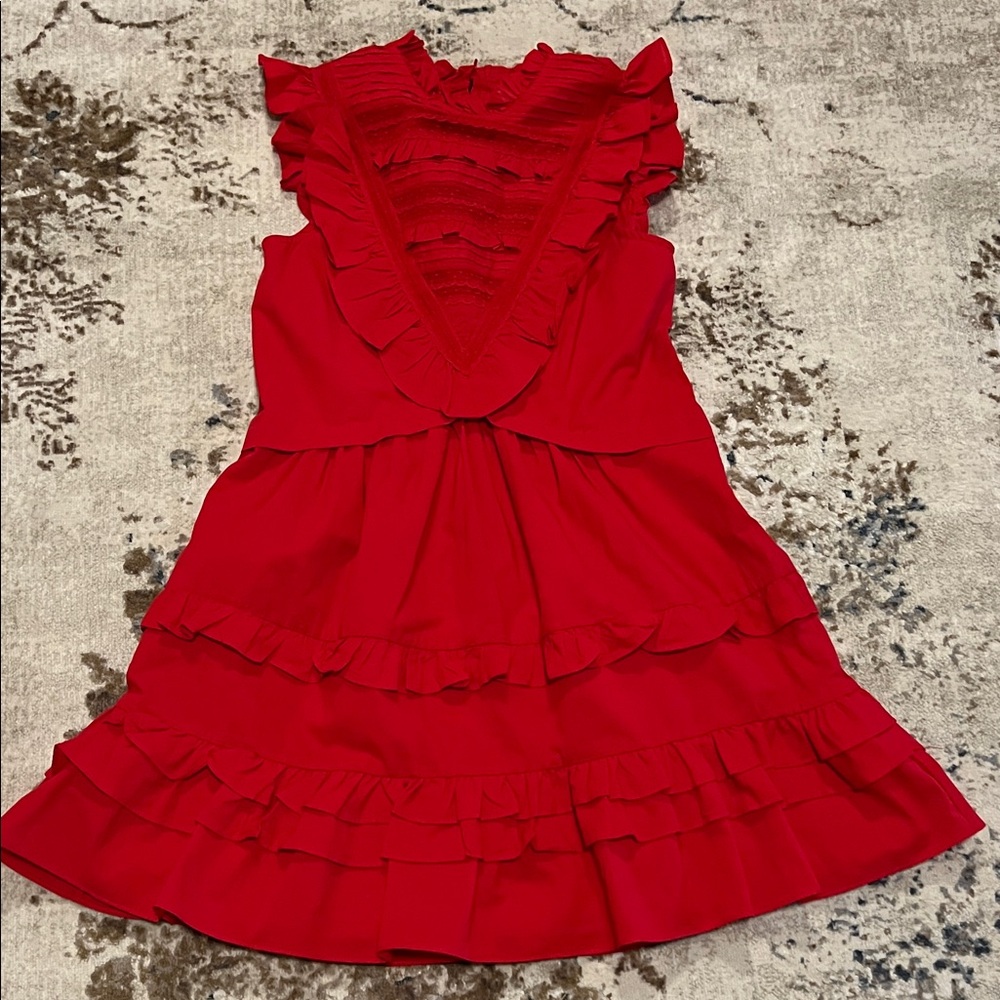 Pomander Place Red and black Ruffle Dresses